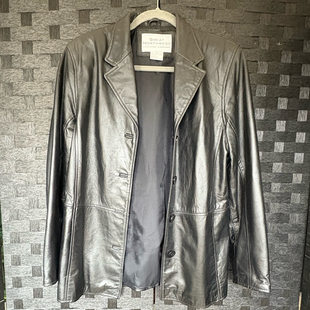 Great Northwest Clothing Company Charcoal Leather Jacket